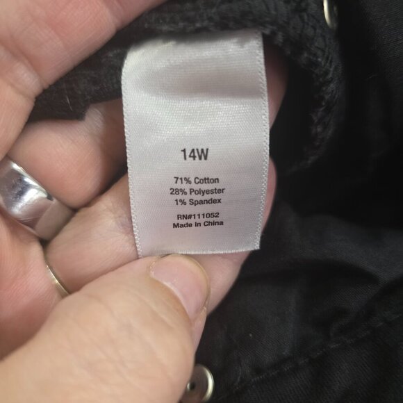 a.n.a Black Skinny Jeans | Size 14W | Stretch High Rise Denim Pants - Picture 3 of 12